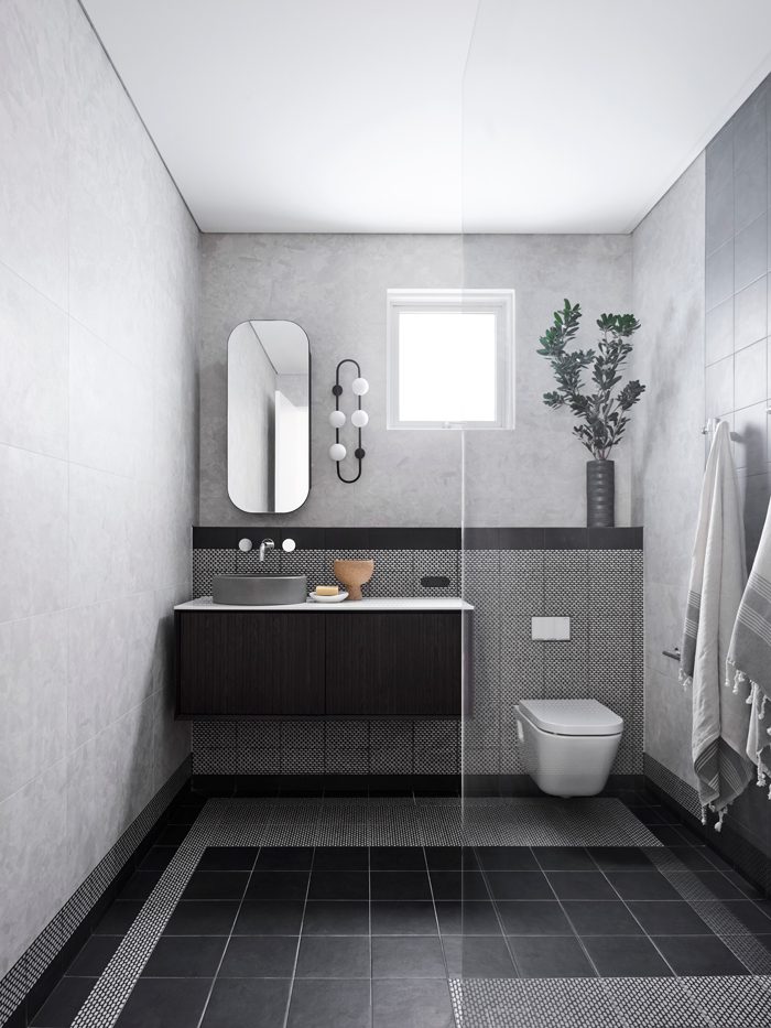 Statement-Making Black & White Bathroom