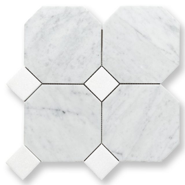 DLT94073 Ottagono Carrara + Thassos Honed