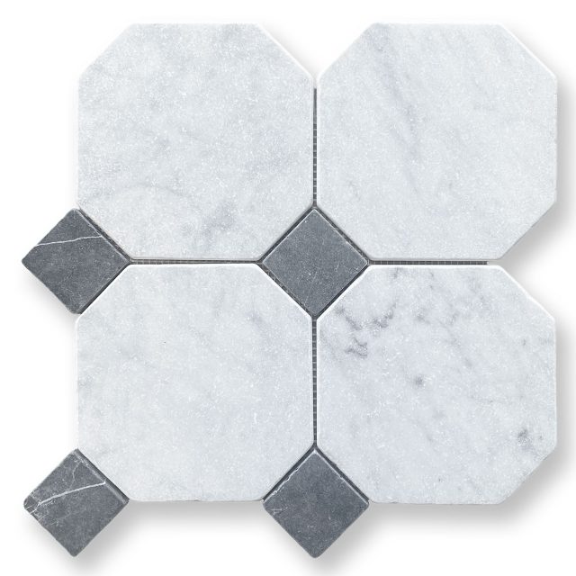 DLT94074 Ottagono Carrara + Marquinia Tumbled